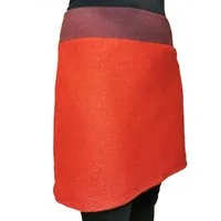 liebewicht Rock Wollrock kurz Wollwalk bio Unikat mit Stickerei liebewicht, Rot, – Produktbild 1 von 2