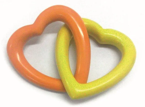 El Puente El Puente Verschlungene Herzen | Fair Trade & Handmade aus Kenia, Gelb,orange, – Produktbild 1 von 1