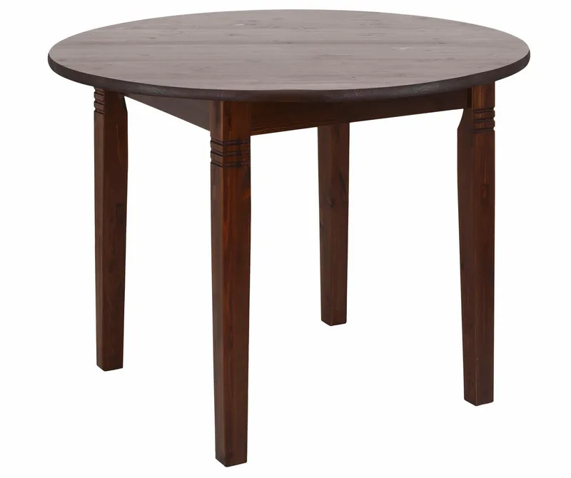 OTTO home Esstisch Danuta, Tisch, Speisetisch, aus massiver Kiefer, runde Ausführung, Braun, – Produktbild 1 von 5