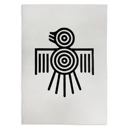 Veskor Cassiopeia Veskor Cassiopeia QUETZAL Kornkreis Linoldruck | 21 x 29,7 cm (A4) | Schwarz auf Naturweiß – Produktbild 1 von 1