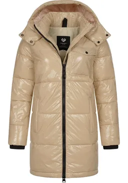 ragwear ragwear Wintermantel Roobie Long super stylischer, gänzender Damen Steppmantel – Produktbild 1 von 1