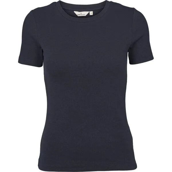Basic Apparel Basic Apparel Ludmilla T-Shirt mit Rundhalsausschnitt aus Bio-Baumwolle, Blau (sky-captain), – Produktbild 1 von 4