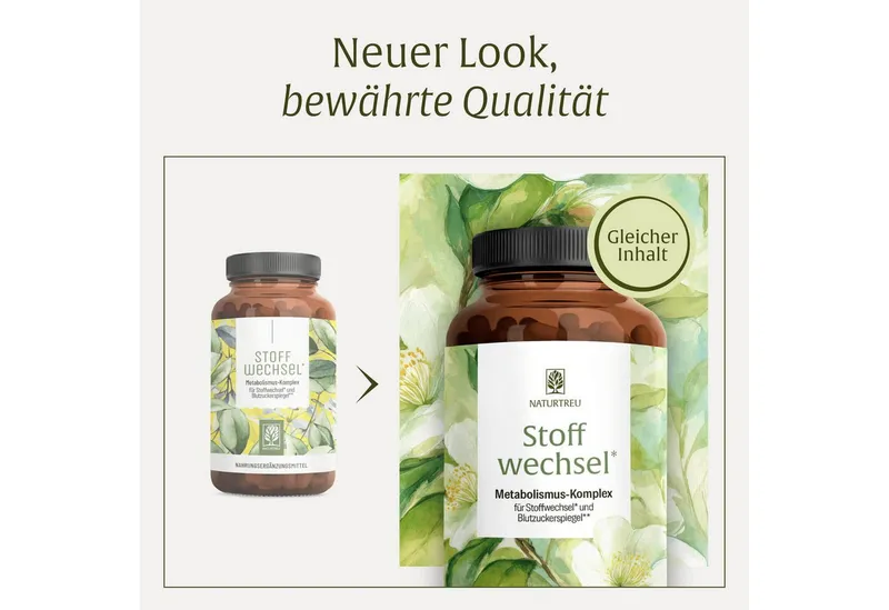 Naturtreu Stoffwechsel Kapseln, 120 er 120 St., 66 g, Durchdachte Entwicklung, Vegan, Laborgeprüft, Hochwertige Inhaltstoffe – Produktbild 2 von 5