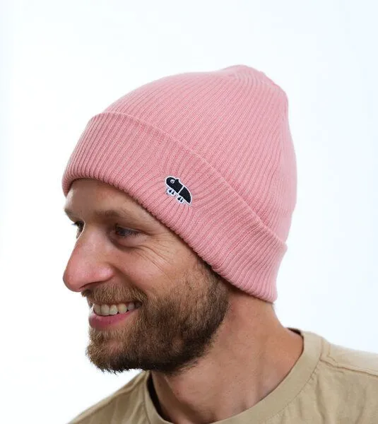 Gary Mash GARY MASH Mütze Roland aus feinem Rippstrick, Rosa, – Produktbild 4 von 4