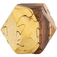 El Puente El Puente Puzzle-Würfel | Fair Trade & Handmade aus Indien, Natur, – Produktbild 1 von 1