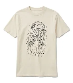 vis wear vis wear Qualle - Göttin im Ozean - Pure Natural Bio Baumwolle Shirt - Front Print – Produktbild 1 von 1