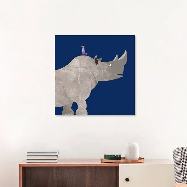 Photocircle Photocircle Poster / Leinwandbild - Kinderzimmer-Nashorn – Illustration für Kinder – Produktbild 3 von 4