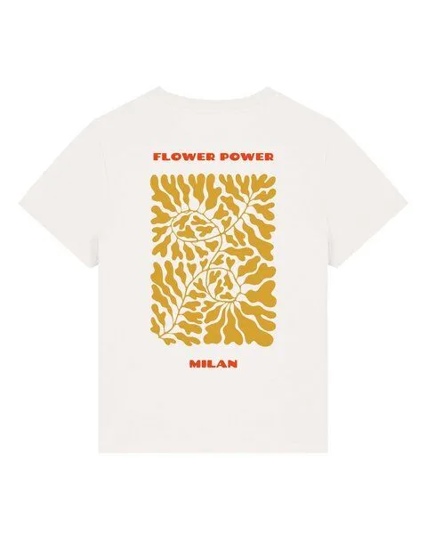 watapparel watapparel T-Shirt Frauen Milan Flora, Off white, – Produktbild 4 von 4