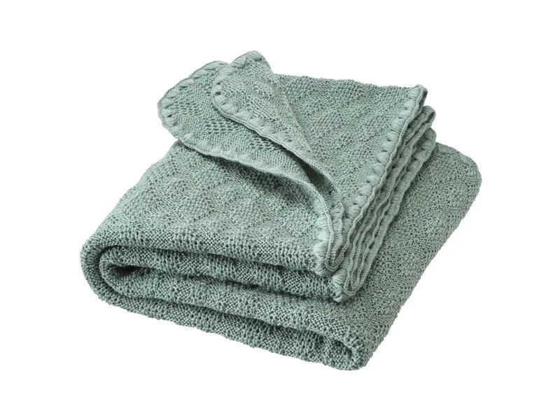 Disana Disana Baby Wolldecke Bio-Merinowolle jade Maße 80 x 100 cm, Grün, – Produktbild 1 von 1