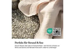 Ehrenkind Badeponcho Musselin, aus sanfter Bio-Baumwolle, 4-lagiges Musselin-Gewebe – Produktbild 1 von 1