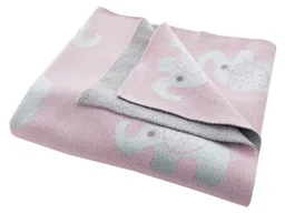 HANS NATUR Babydecke Bio-Baumwolle, Elefanten rose Maße 80 x 100cm – Produktbild 1 von 1