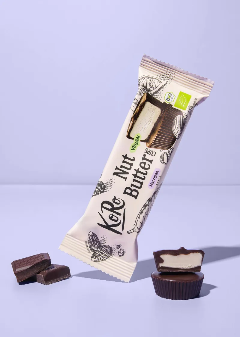 KoRo Limited Edition: Bio Nut Butter Cups Marzipan Style | 3 x 13 g – Produktbild 1 von 5
