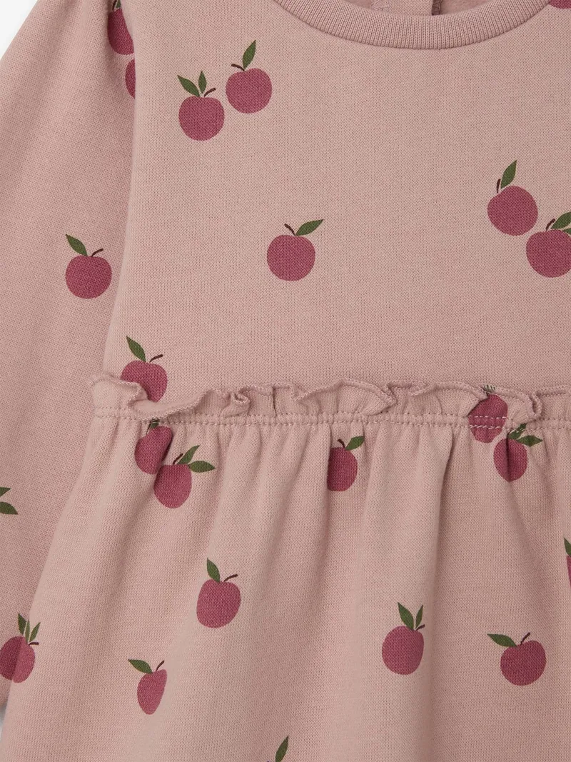 Vertbaudet Mädchen Baby Sweatkleid pudrig, Pudrig rosa, – Produktbild 3 von 4