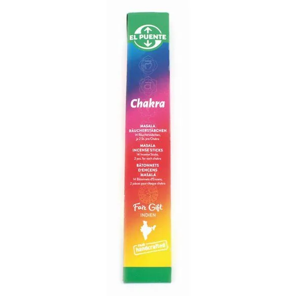 El Puente El Puente Masala-Räucherstäbchen "Chakra" | Fair Trade & Handmade aus Indien, Mehrfarbig, – Produktbild 1 von 1