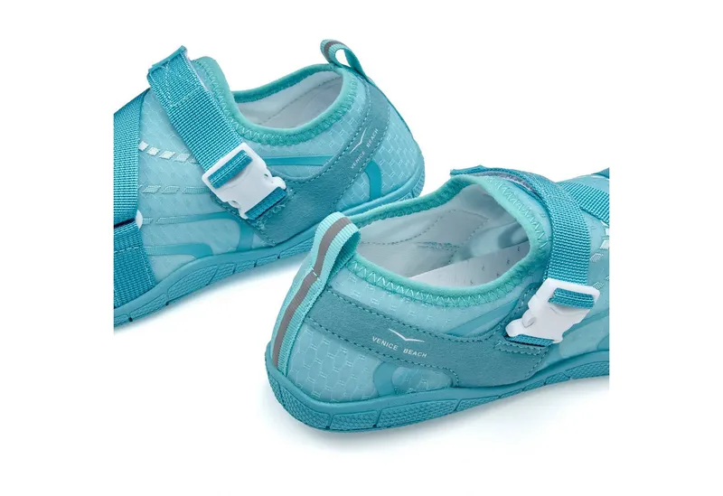VENICE BEACH VENICE BEACH Badelatsche, Badeschuhe, Badeschlappe, Barfußschuh, leichter Slipper Aquaschuh Wasserschuh schnelltrocknend mit ultraleichter Sohle VEGAN, Grün, – Produktbild 5 von 5