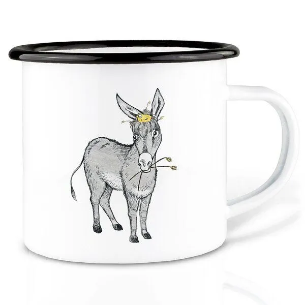 LIGARTI Emaille Tasse – Eselnest – LIGARTI Tiermanufaktur – Produktbild 1 von 4