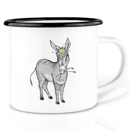 LIGARTI Emaille Tasse – Eselnest – LIGARTI Tiermanufaktur – Produktbild 1 von 1