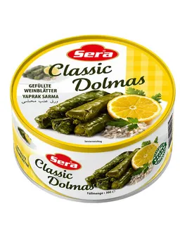 SERA FOOD Fertiggericht Gefüllte Weinblätter mit Reis – mediterran & servierfertig, (Vegane Konserven), Spezialität, servierfertig, vegan/vegetarisch, hochwertige Zutaten – Produktbild 1 von 1