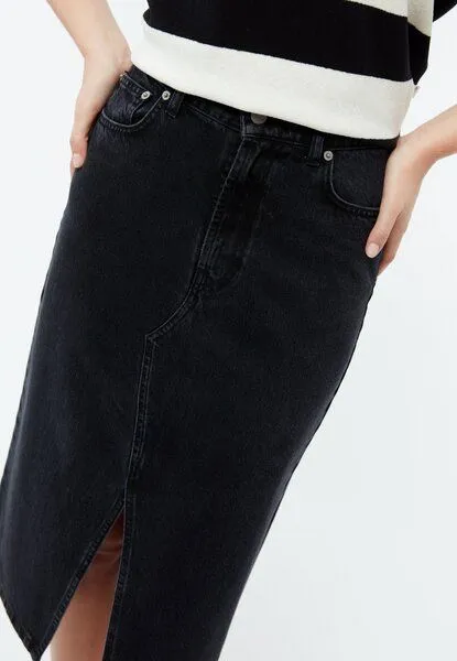 Givn Berlin Givn Berlin Jeansrock GBKARLOTTA aus Bio-Baumwolle, Washed black, – Produktbild 4 von 4