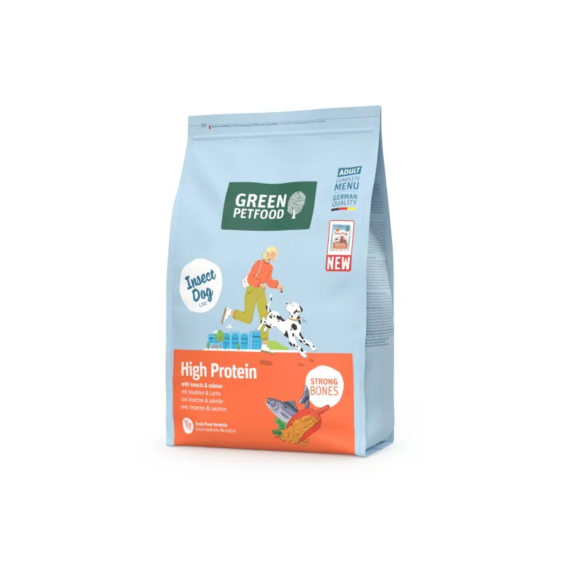 Green Petfood Green Petfood High Protein with Insects & Salmon 3kg, Grün, – Produktbild 2 von 3