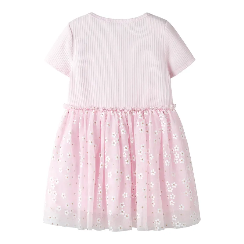 name it Name It Kleid kurzarm mit Tüllrock Blumen, Rosa, – Produktbild 1 von 1