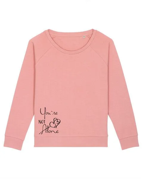 Human Family Human Family Weites Bio Damen Rundhals Sweatshirt "Dazzy - Not Alone" - in 4 Farben, Altrosa (rose), – Produktbild 2 von 3