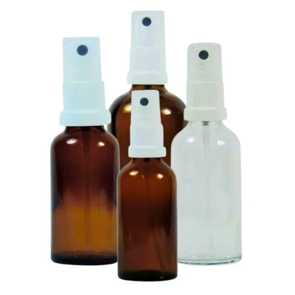 mikken mikken Sprühflasche Glas mit Zerstäuber in 30/50/100 ml Apothekerflasche braun, Braun, – Produktbild 2 von 4