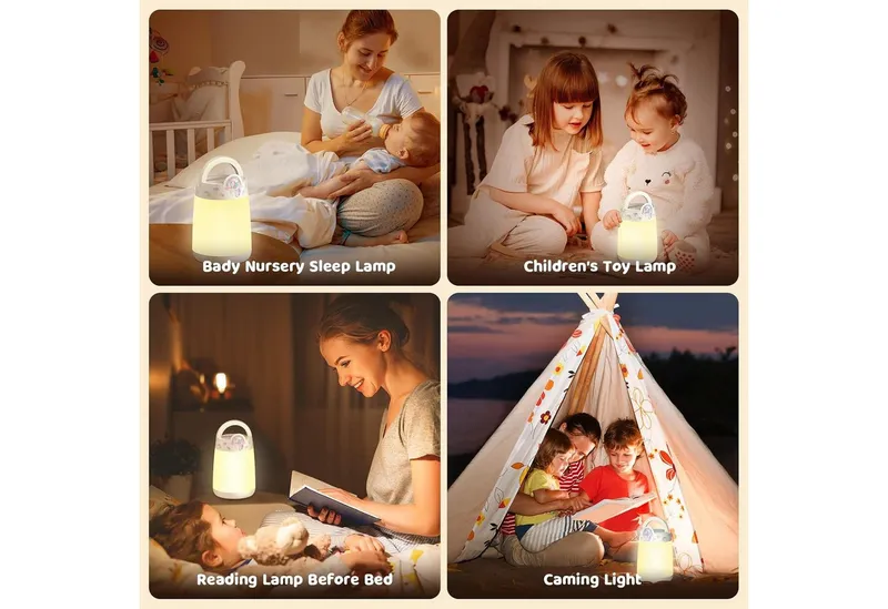 SUPPOU LED Nachtlicht LED Nachttischlampe Touch Dimmbar Kinderzimmer Akku Nachtlicht Einhorn, LED fest integriert, Dimmbar Timer Kabellos – Produktbild 5 von 5