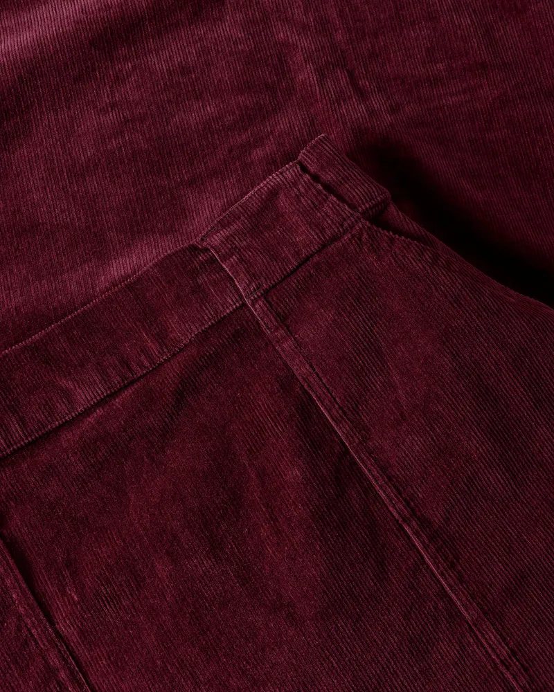 KnowledgeCotton Apparel KnowledgeCotton Apparel Damen vegan Rock Cord Burgund, Rot, – Produktbild 2 von 2