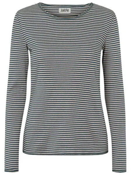 Jalfe Langarmshirt schmal geringelt von Jalfe, Petrol/ nature (petrol), – Produktbild 1 von 1