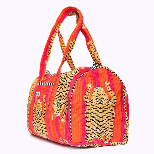 KIKOONI KIKOONI handgefertigte große Baumwolltasche "K. Shopper", Poppy tiger, – Produktbild 3 von 4