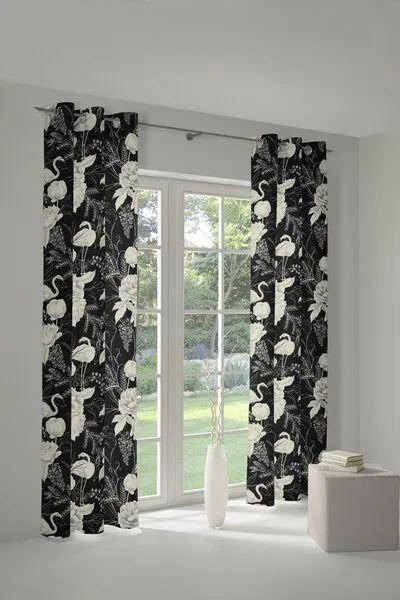 Nature by Adam Nature by Adam Vorhang aus 100% Bio-Baumwolle - Made in Germany - Eden, Schwarz, – Produktbild 7 von 7