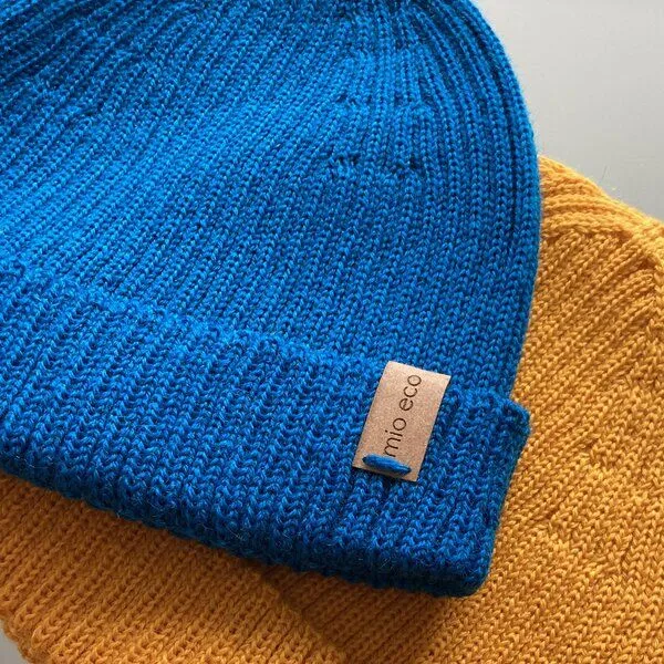 mio eco mio eco Camper Mütze Elbwolle, Kornblumenblau, – Produktbild 1 von 4