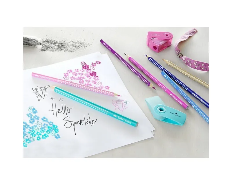 Faber-Castell Faber-Castell Buntstift Geschenkset Buntstifte Sparkle, 21-tlg. inkl., (20er Set, 20-tlg), Soft-Grip-Zone – Produktbild 5 von 5