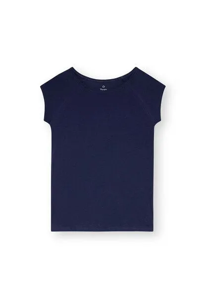 THOKKTHOKK ThokkThokk TT01 Cap Sleeve T-Shirt Damen (GOTS, vegan, Bio-Baumwolle), Dark mauve (lila-rosa), – Produktbild 6 von 6