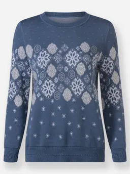 Witt Jacquard-Pullover rauchblau-gemustert – Produktbild 1 von 1