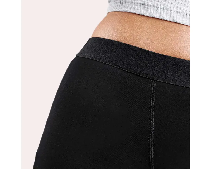 Taynie Taynie Periodenslip Shorts ultra - Periodenunterwäsche sehr starke Blutung - Damen (Spar-Set, 3-St., 3er-Pack) Auslaufsichere Periodenunterwäsche / Periodenslip aus Bio Baumwolle, Schwarz, – Produktbild 3 von 5
