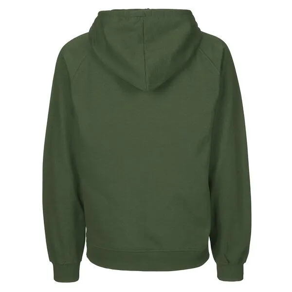 HANDGEDRUCKT HANDGEDRUCKT "Klettern" Männer Hoody aus reiner Biobaumwolle (kbA), Military, – Produktbild 2 von 3