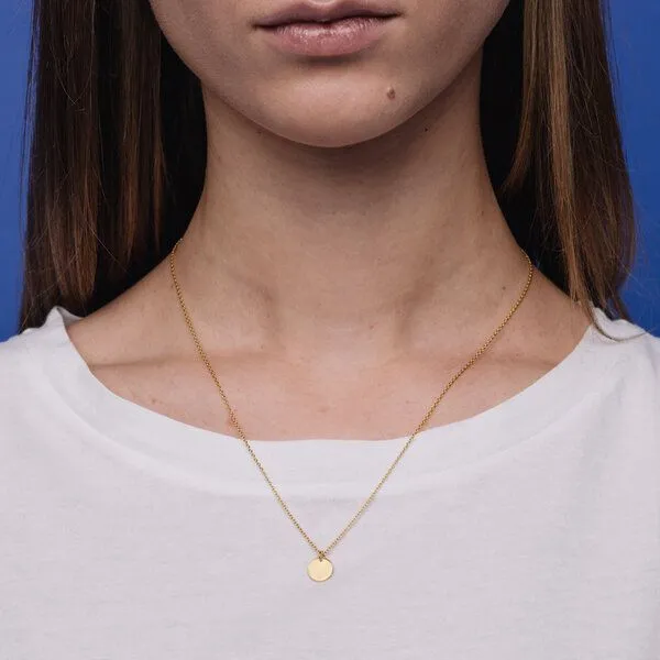 fejn jewelry fejn jewelry Kette 'shiny disc', Gold, – Produktbild 2 von 2
