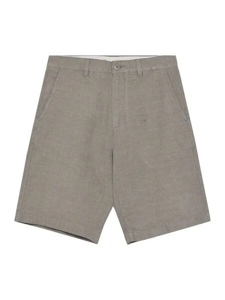 KnowledgeCotton Apparel KnowledgeCotton Apparel Regular Shorts CHUCK aus Bio-Leinen, Grün-yarndyed-twill, – Produktbild 3 von 4