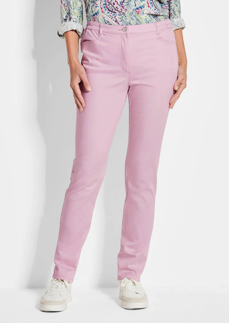 Goldner Satin-Baumwollhose LOUISA COMFORT+ - rosé - Gr. 44 von Goldner Fashion, Rosa, – Produktbild 1 von 3