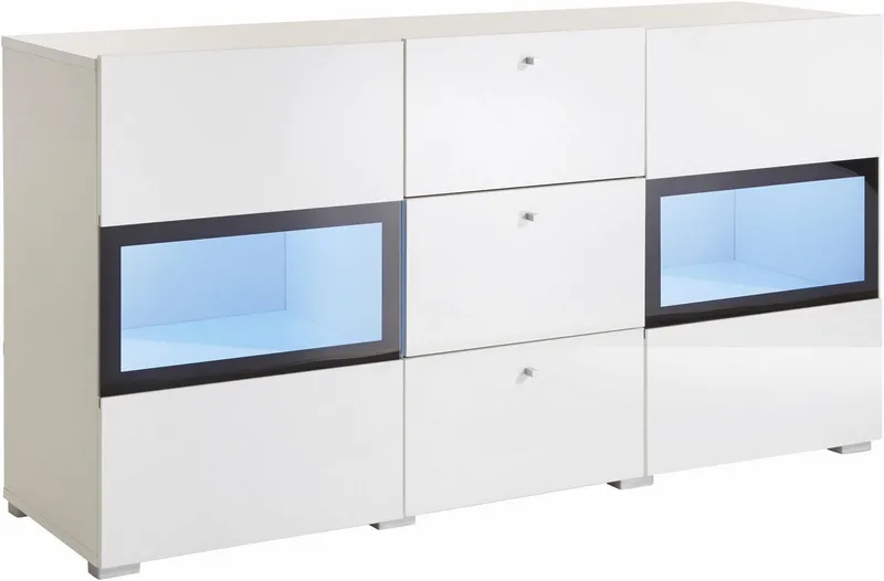 OTTO home Sideboard Baros, Breite 132 cm, Weiß, – Produktbild 1 von 5