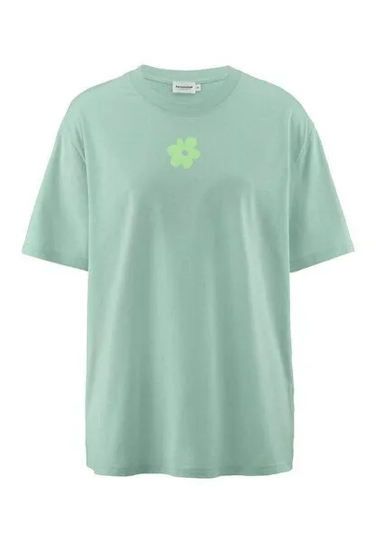 hessnatur hessnatur Print T-Shirt Oversize aus reiner Bio-Baumwolle, Jadegrün, – Produktbild 3 von 4