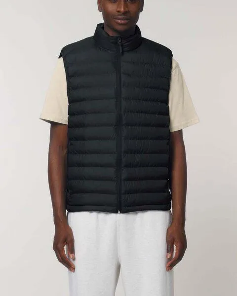 YTWOO YTWOO Herren Steppweste aus komplett recycelten Materialien, Schwarz, – Produktbild 3 von 4