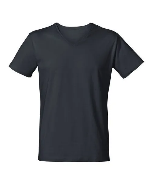 Human Family Human Family Bio Herren V-Neck T-Shirt "Chill - Against", Weiss, – Produktbild 2 von 3