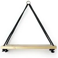 Gary Mash GARY MASH Wandregal Triangle mit Baumwollkordel, Schwarz, – Produktbild 1 von 1