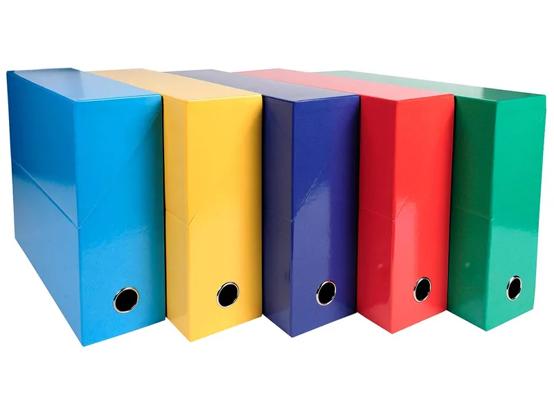 Exacompta 5 Exacompta Archivboxen "Iderama", Griffloch, DIN A4, RB 90 mm, Sortiert, – Produktbild 1 von 1