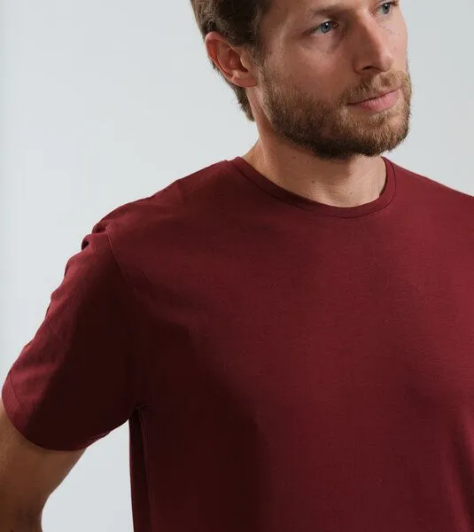 Gary Mash GARY MASH Herren Basic T-Shirt aus Biobaumwolle, Burgund, – Produktbild 3 von 4