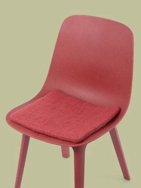 myfelt myfelt Flachfilz Sitzauflage (⌀ 36 cm, 36 x 36 cm), Weinrot (kaja), – Produktbild 2 von 4