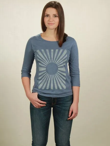 NATIVE SOULS Native Souls Longsleeve 3/4-Arm Damen - Sun, Smoke blue, – Produktbild 1 von 1